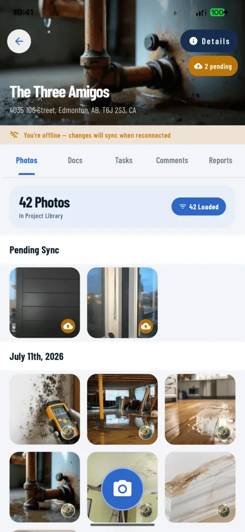 CrewBox offline mode with pending sync